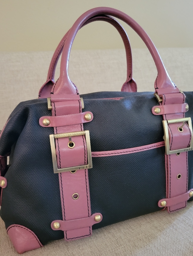 rafe NEW YORK rubber coated canvas satchel